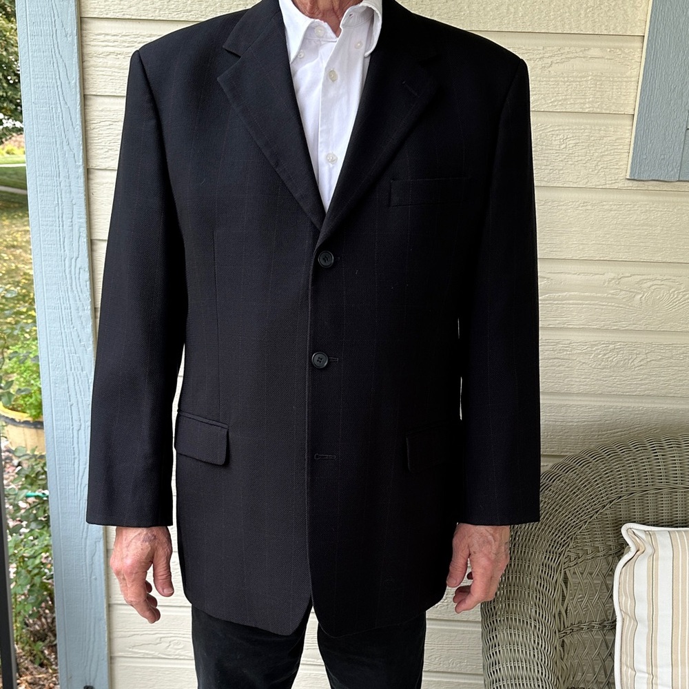 90’s vintage Dillards wool navy Men's Blazer